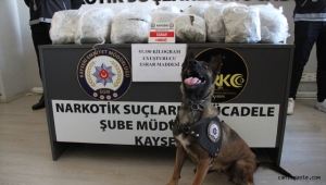 Kayseri'de 53 kilogram esrar ele geçirildi