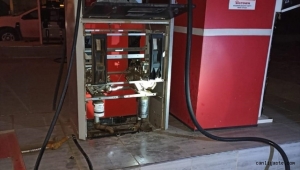 Kayseri'de akaryakıt istasyonunda kablo hırsızlığı yapan zanlı suçüstü yakalandı