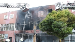 Kayseri'de yangın çıkan iş yeri kullanılamaz hale geldi