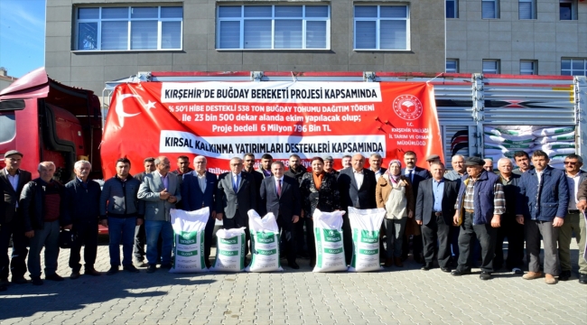 Kırşehir'de çiftçilere 6 milyon 796 bin liralık buğday tohumu desteği