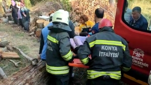 Konya'da su çukuruna düşen kadını itfaiye kurtardı