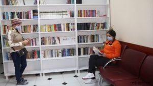 ERÜ'de poliklinikte kütüphane oluşturuldu