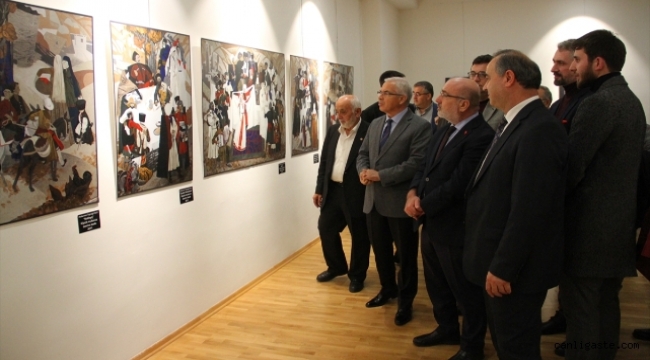 'Kafkasya Efsaneleri' resim sergisi Kayseri'de açıldı