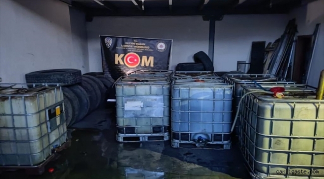 Kayseri'de 17 bin 360 litre karışımlı akaryakıt ele geçirildi 