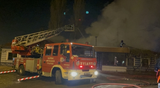 Kayseri'de bekçi kulübesinde yangın çıktı