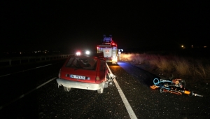 Kayseri'de otomobille iş makinesi çarpıştı, 1 kişi hayatını kaybetti