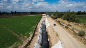 Kayseri'de sulama inşaatları devam ediyor