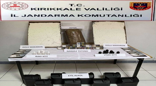 Kırıkkale'de makaron, kaçak tütün ve etil alkol ele geçirildi