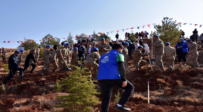 Kırıkkale, Yozgat ve Sivas'ta "Milli Ağaçlandırma Günü"nde fidanlar toprakla buluşturuldu