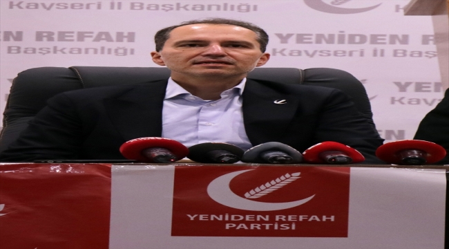 Yeniden Refah Partisi Genel Başkanı Fatih Erbakan, Kayseri'de konuştu: