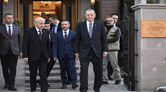Cumhurbaşkanı Erdoğan ile MHP Genel Başkanı Bahçeli'nin görüşmesi sona erdi