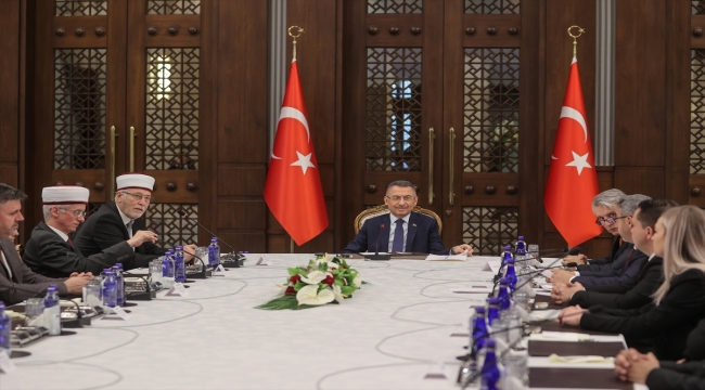 Cumhurbaşkanı Yardımcısı Oktay, Batı Trakya Türk Azınlığı Danışma Kurulu üyelerini kabul etti: