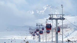 Erciyes'te hafta sonu yoğunluğu