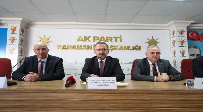 Gençlik ve Spor Bakanı Kasapoğlu, AK Parti Karaman İl Başkanlığında konuştu: