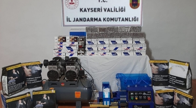 Kayseri'de 23 bin 560 dolu kaçak makaron ele geçirildi