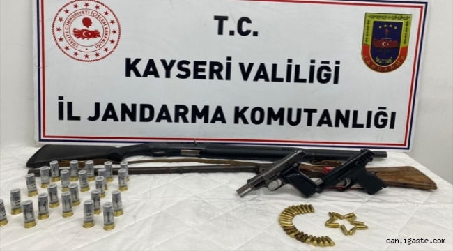 Kayseri'de evinde ruhsatsız silah bulunduran şüpheli yakalandı