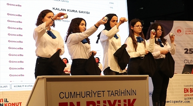 Kayseri'de 'İlk Evim, İlk İş Yerim' projesi konut kura çekimi sürüyor