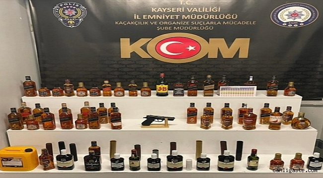 Kayseri'de kaçak içki operasyonu: 6 gözaltı