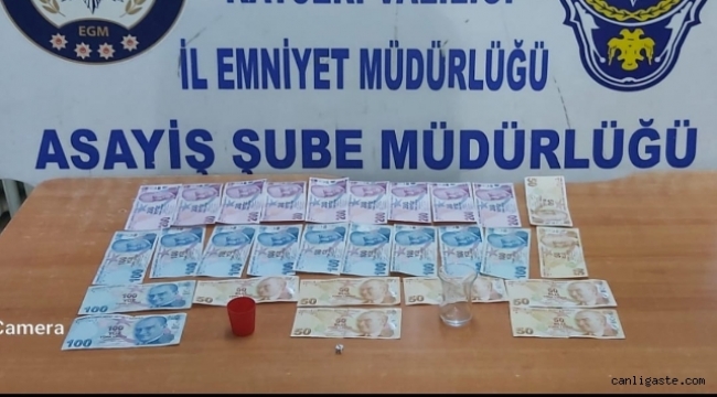 Kayseri'de kumar oynayan 7 kişiye 12 Bin 733 lira ceza uygulandı