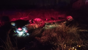 Konya'da devrilen otomobilde 1 kişi öldü