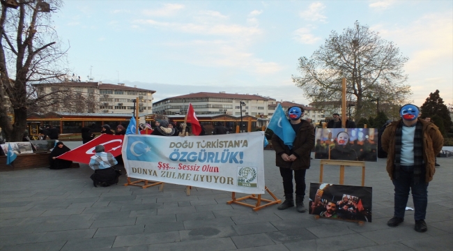 Sivas'ta, Çin'in Sincan Uygur Özerk Bölgesi'nde uyguladığı politikalar protesto edildi