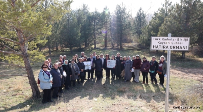 Türk Kadınlar Birliği Kayseri Şubesi Hatıra Ormanı'na 1000 fidan dikildi