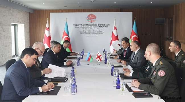 Türkiye-Gürcistan-Azerbaycan Savunma Bakanları Toplantısı Kayseri'de başladı