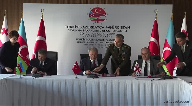  Türkiye-Gürcistan-Azerbaycan Savunma Bakanları Toplantısı Kayseri'de yapıldı
